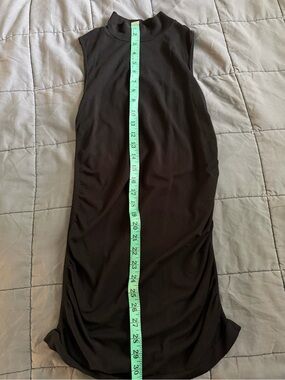 Fabletics Black Sleeveless Mock Neck Long Tank or Mini Dress